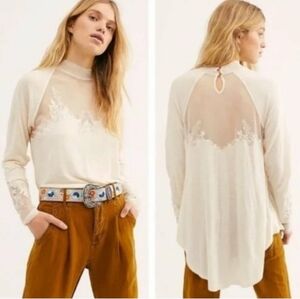 Free People Saheli Tunic Top Embroidered Sz L